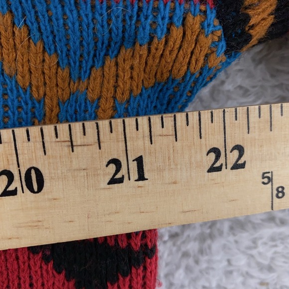 Vintage Spunky Geometric Knit Sweater BOXY Medium Pattern Cottagecore Grannycore - Picture 4 of 8